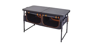 Adjustable Height Bi-Fold Camp Table with Pantry from Kiwi Camping NZ
